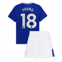 Everton Ashley Young #18 Replika babykläder Hemmaställ Barn 2024-25 Kortärmad (+ korta byxor)